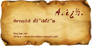 Arnold Ádám névjegykártya